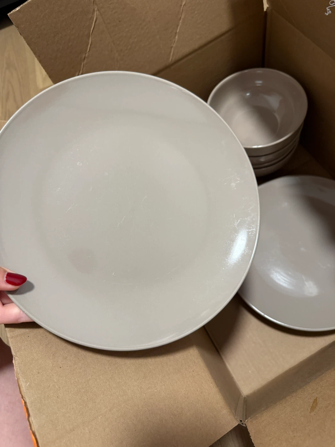 Brown ceramic bowls and plates - photo 5