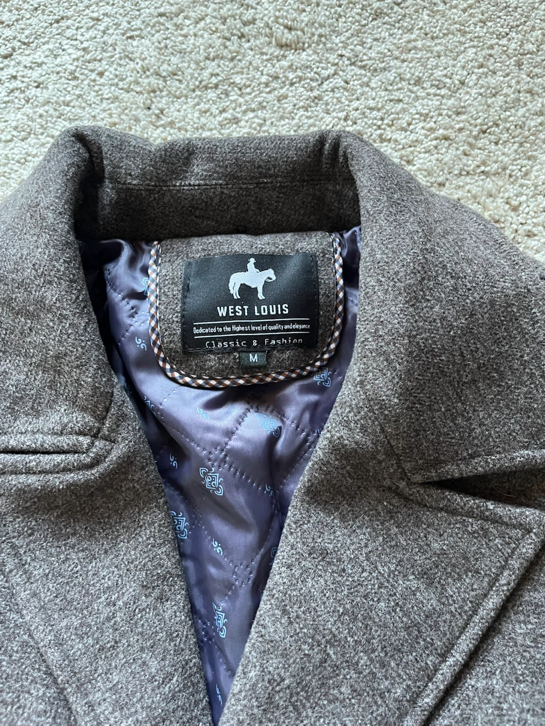 West Louis Men's Medium Classic Fashion Coat - photo 2
