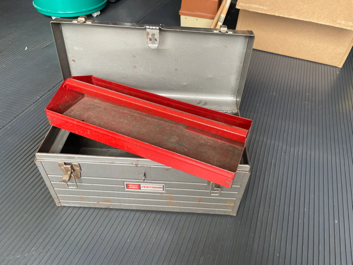 Vintage Craftsman Metal Toolbox