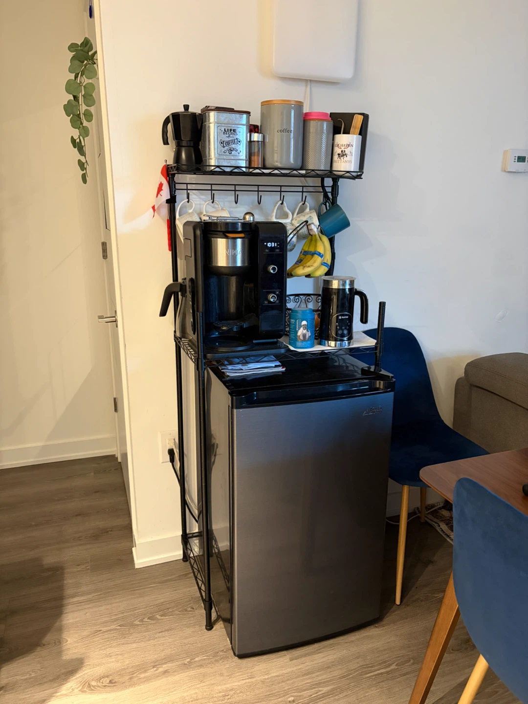 Mini Fridge with coffee stand