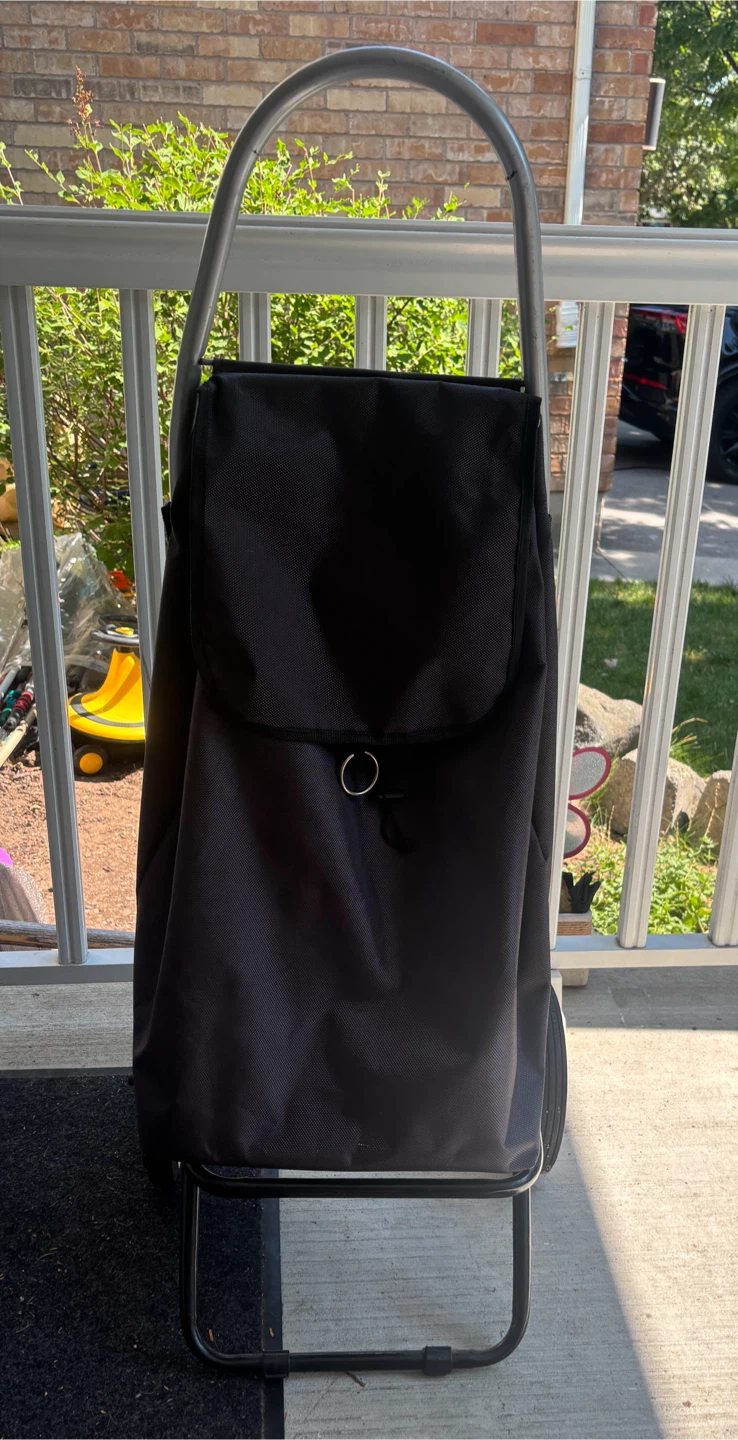 Black Rolling Shopping Cart