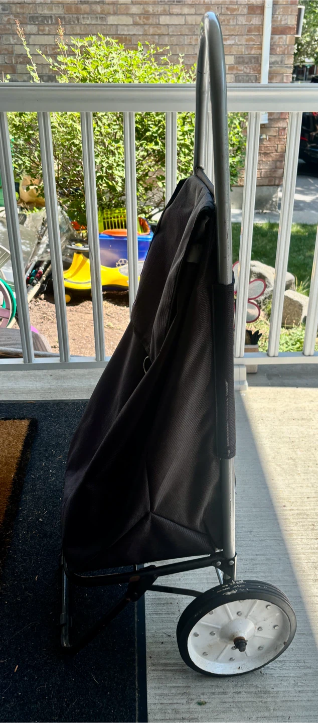 Black Rolling Shopping Cart - photo 4