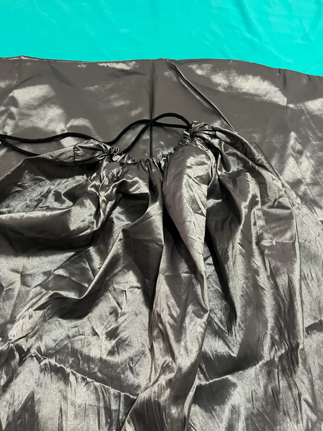 Gray Satin laundry Bag
