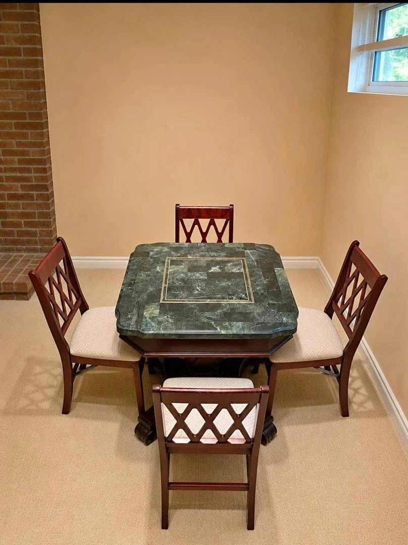Marble Chess Table with 4 Chairs - photo 2