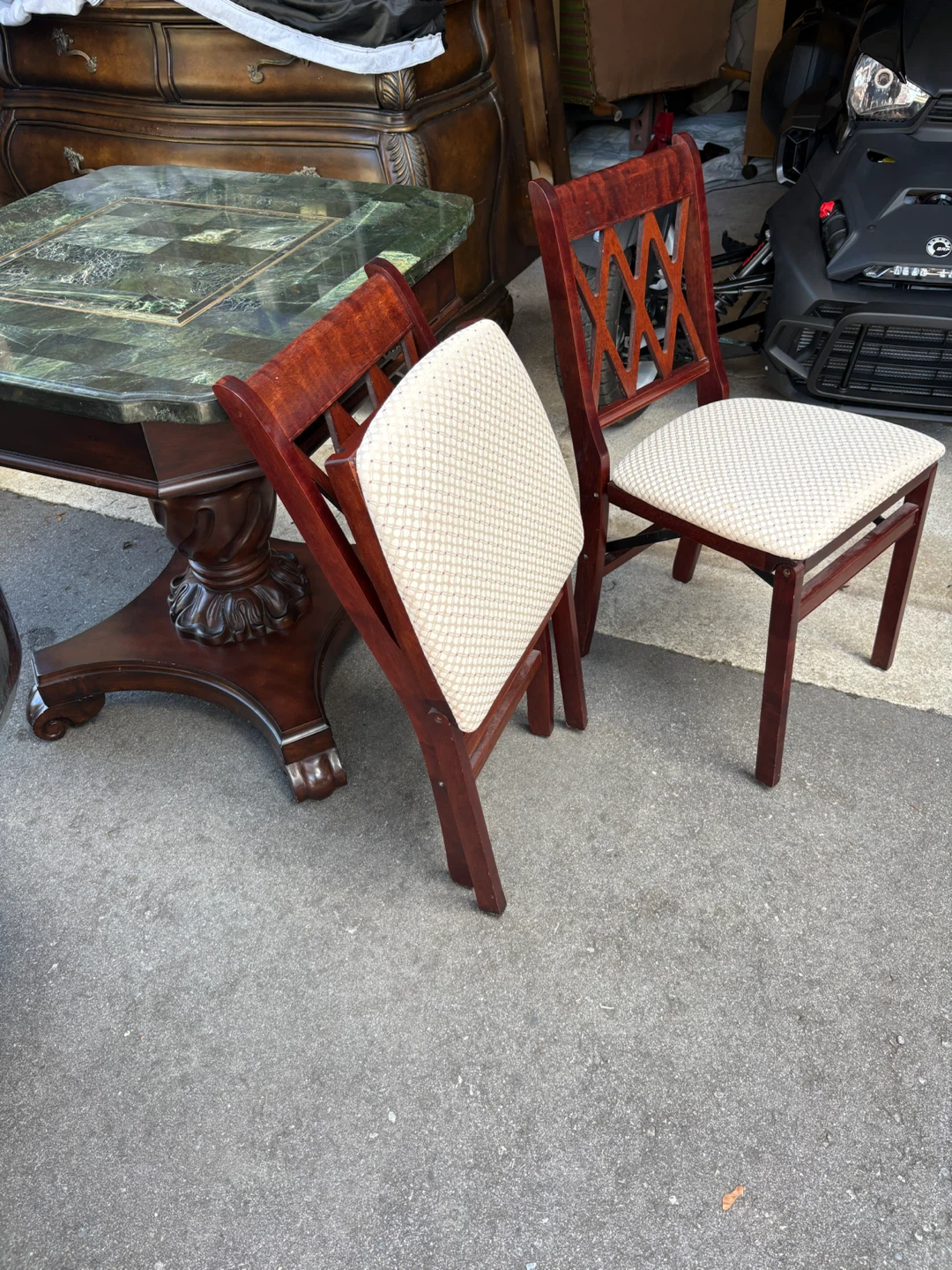 Marble Chess Table with 4 Chairs - photo 3
