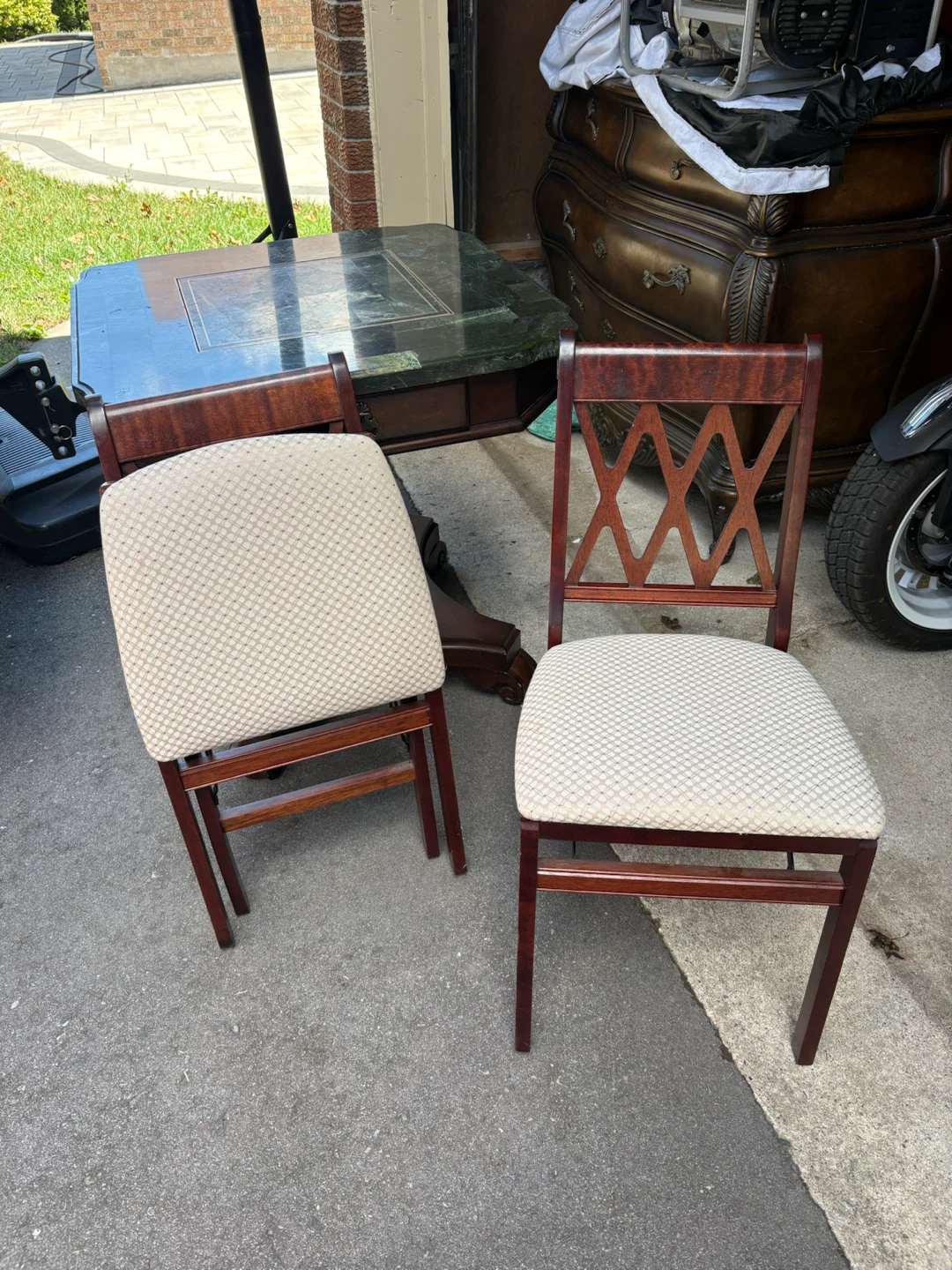 Marble Chess Table with 4 Chairs - photo 4
