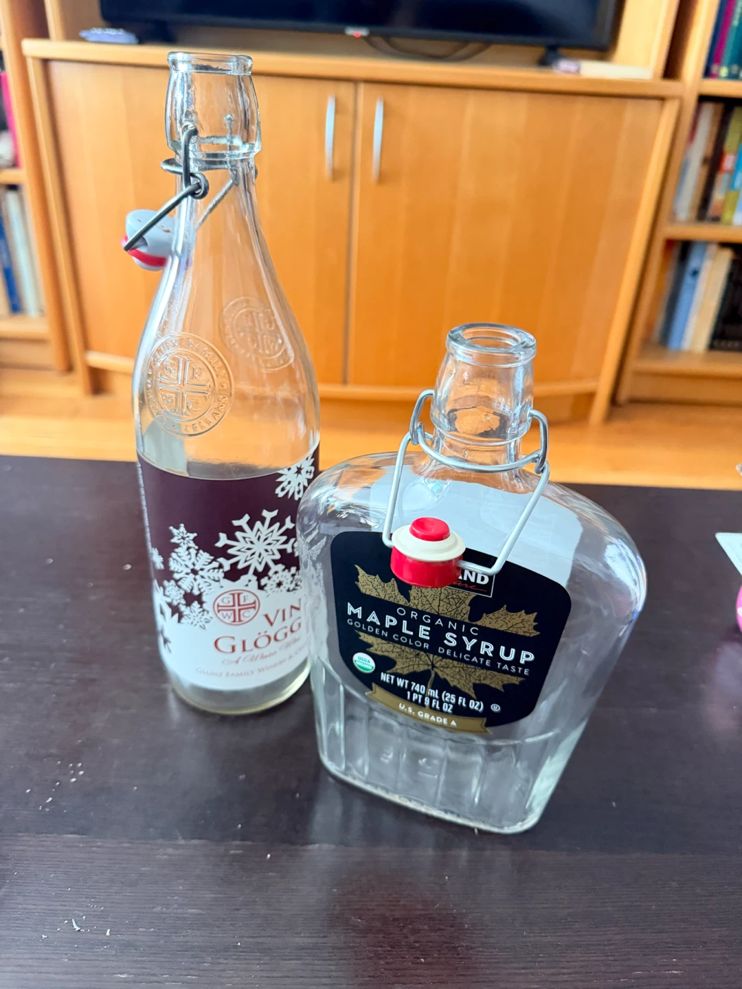 Organic Maple Syrup and Vin Glögg Bottle