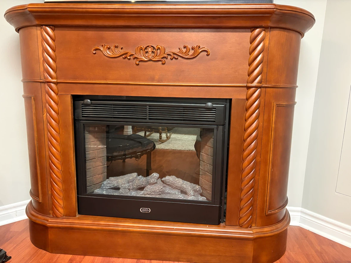 Electric Fireplace - Cherry Finish like new Costco item