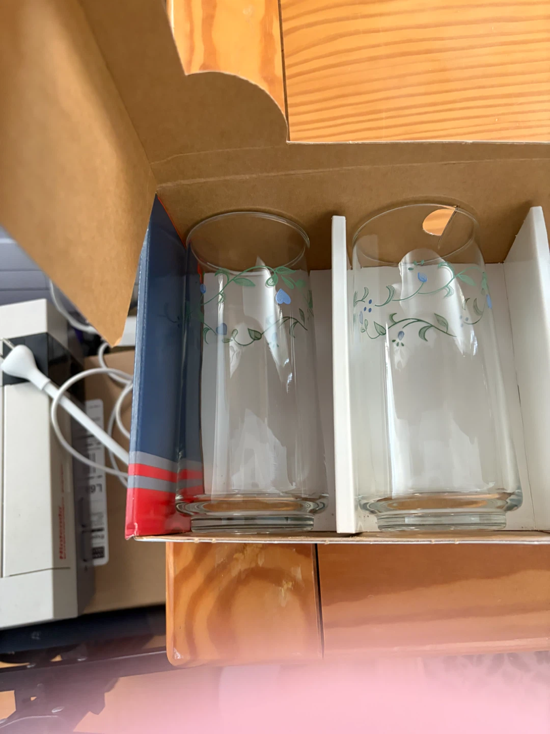 Set of 6 Glasses with Floral Design - photo 3