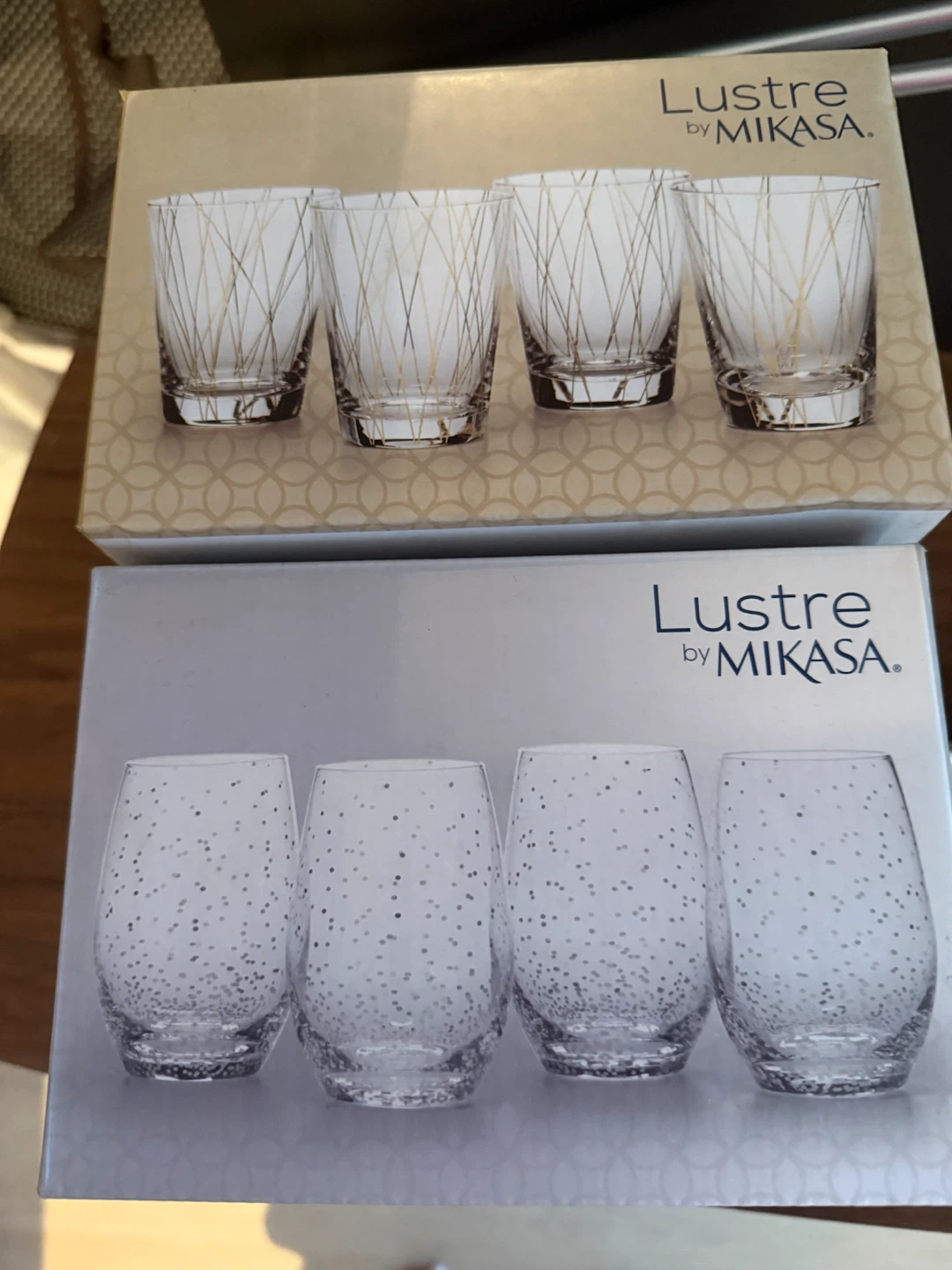 Mikasa Lustre Glasses and Wine Glasses with matching plates - photo 3