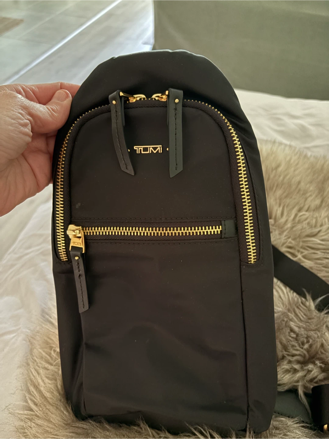 TUMI Black Nylon Sling Backpack - photo 2