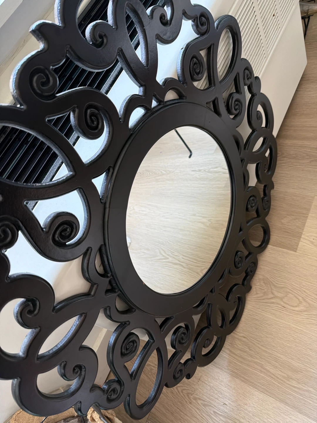 Black Ornate Wall Mirror