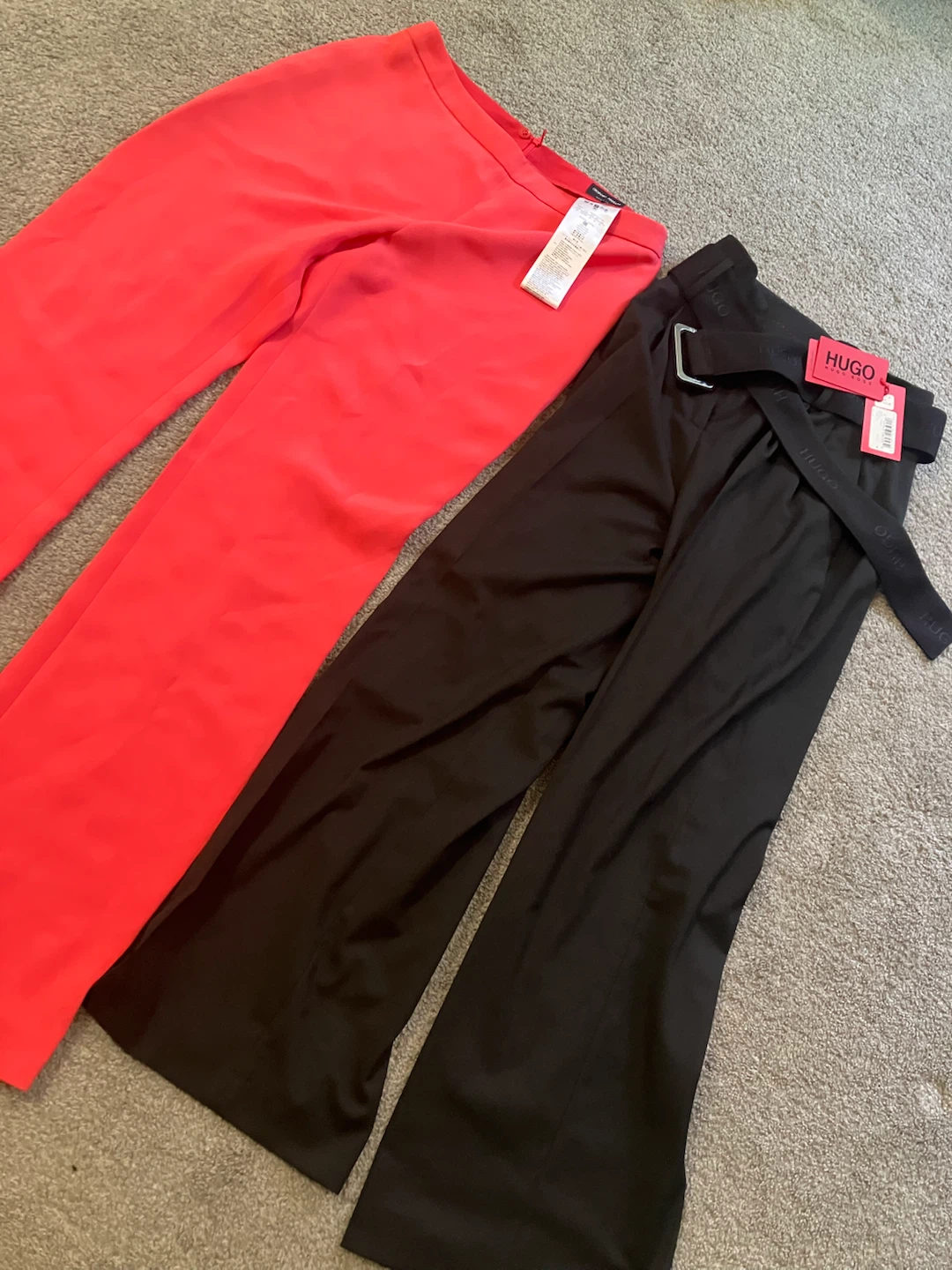 Hugo Boss Black Trousers & Coral Trousers
