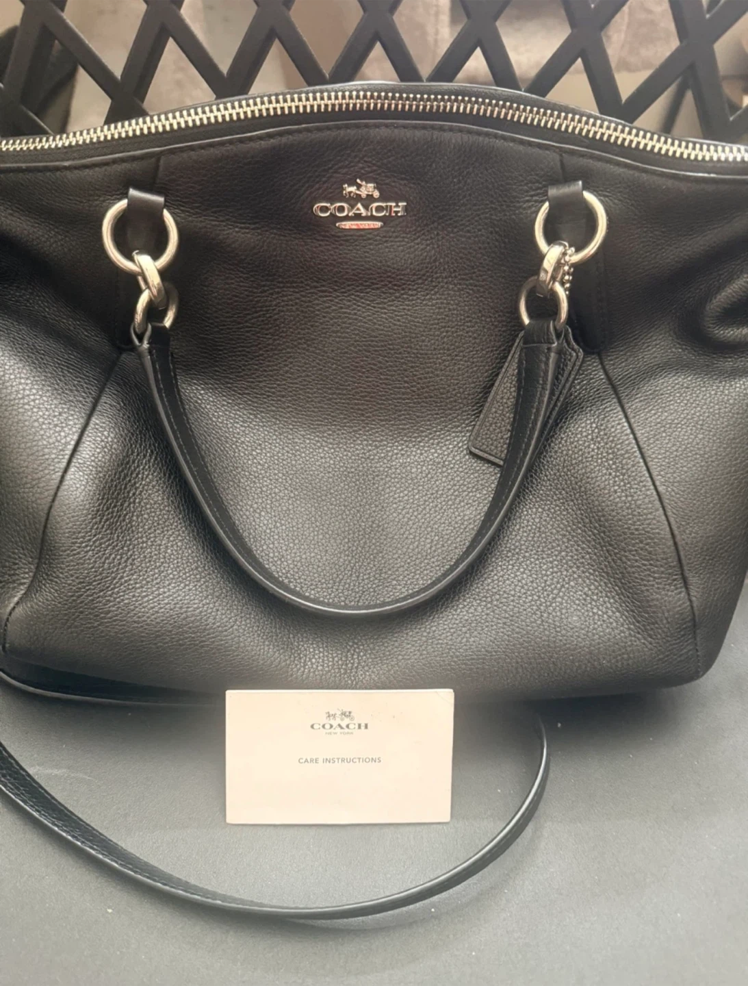 NEW Coach Black Leather Handbag