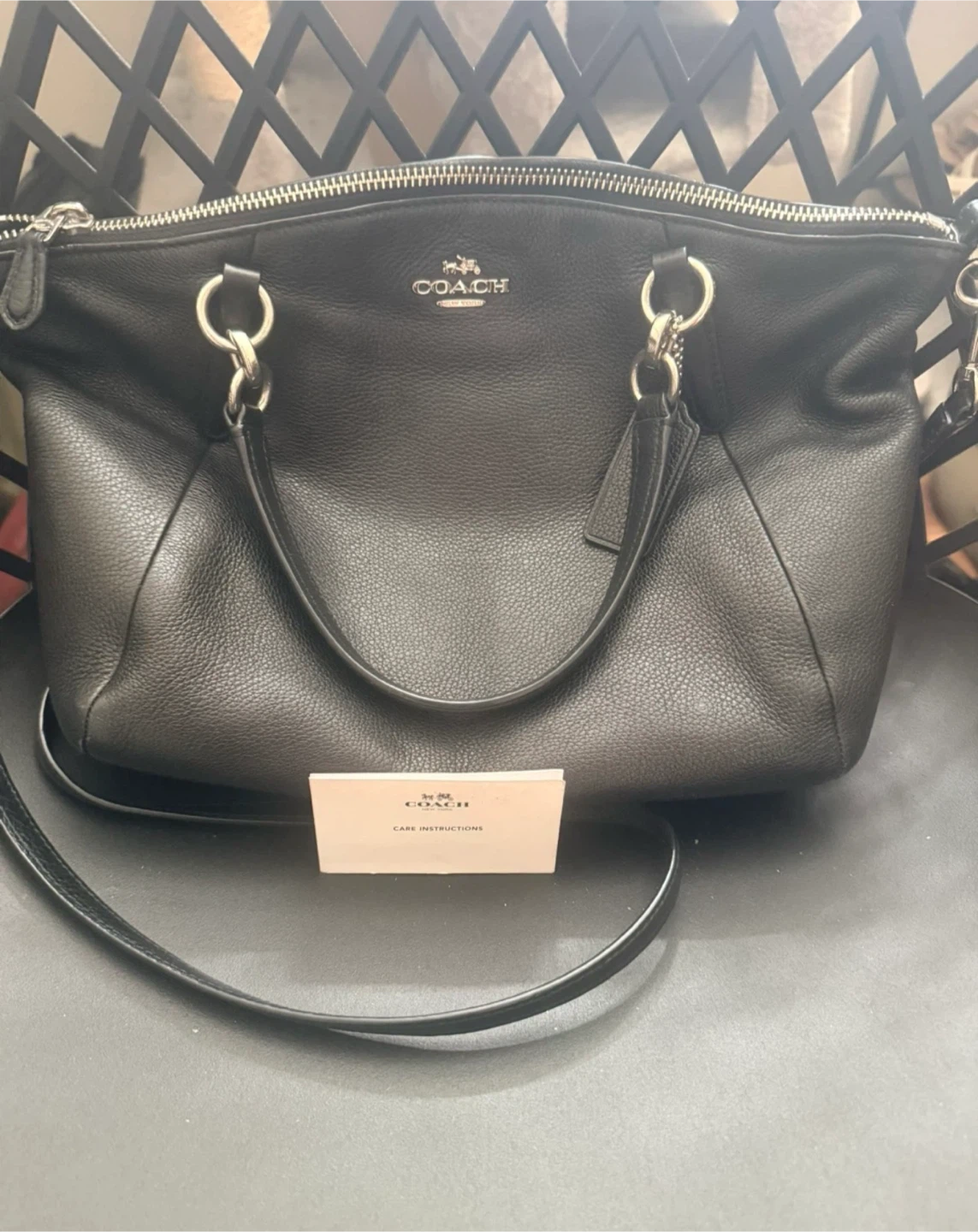 NEW Coach Black Leather Handbag - photo 2