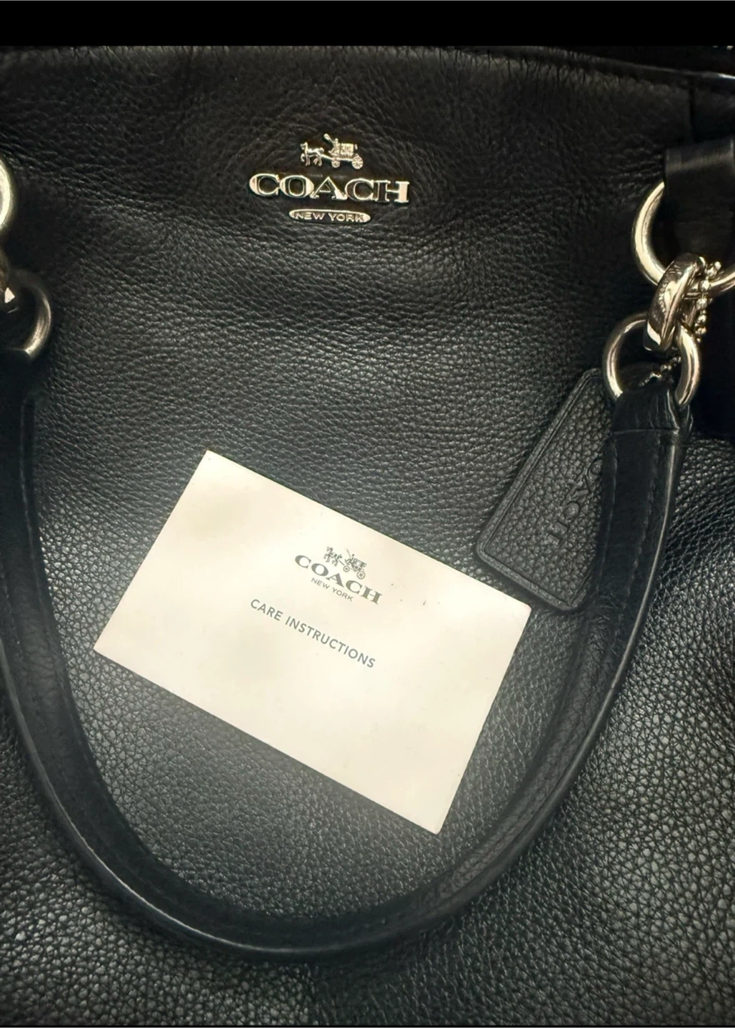 NEW Coach Black Leather Handbag - photo 3
