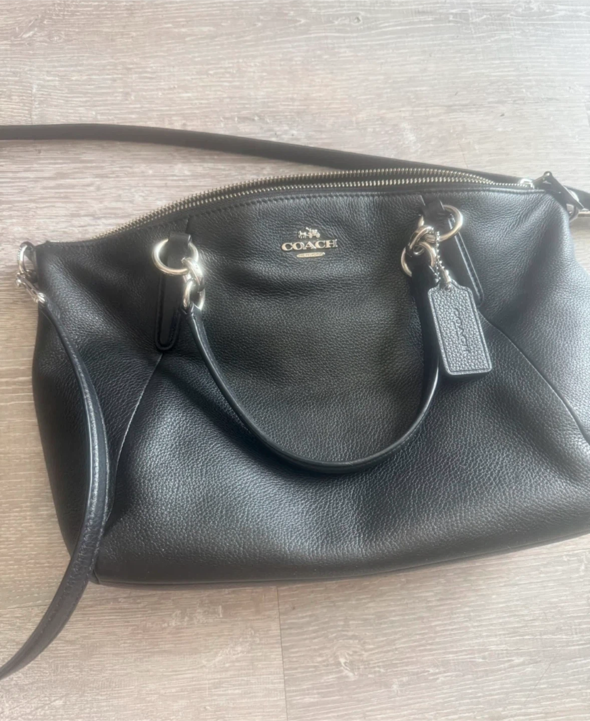NEW Coach Black Leather Handbag - photo 5