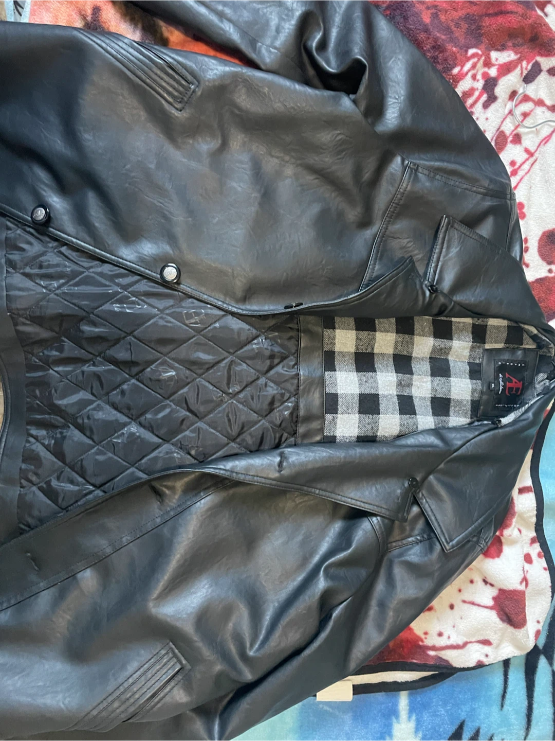 AE di Milano Faux Leather Jacket - XL