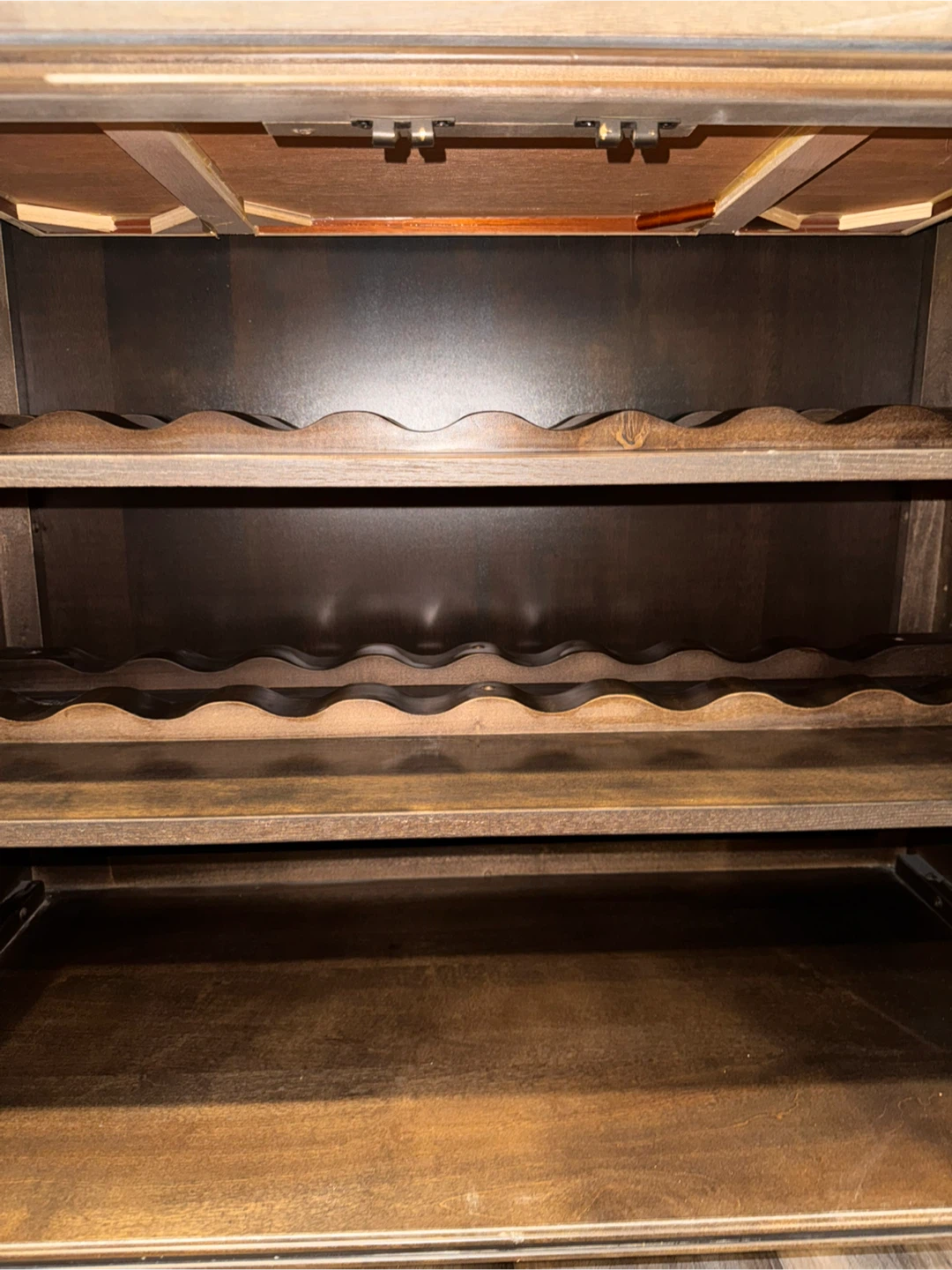 Rustic Dark Wood Storage Cabinet / Wine Bar Cabinet - photo 3