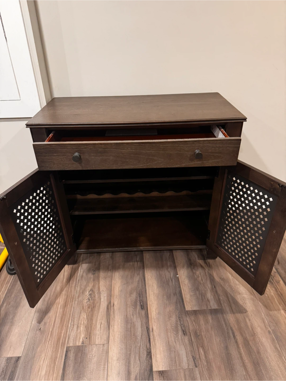 Rustic Dark Wood Storage Cabinet / Wine Bar Cabinet - photo 5