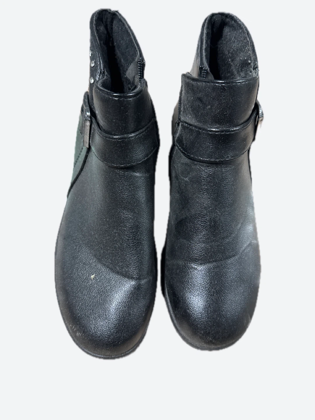 Black Ankle Boots with Buckle Detail