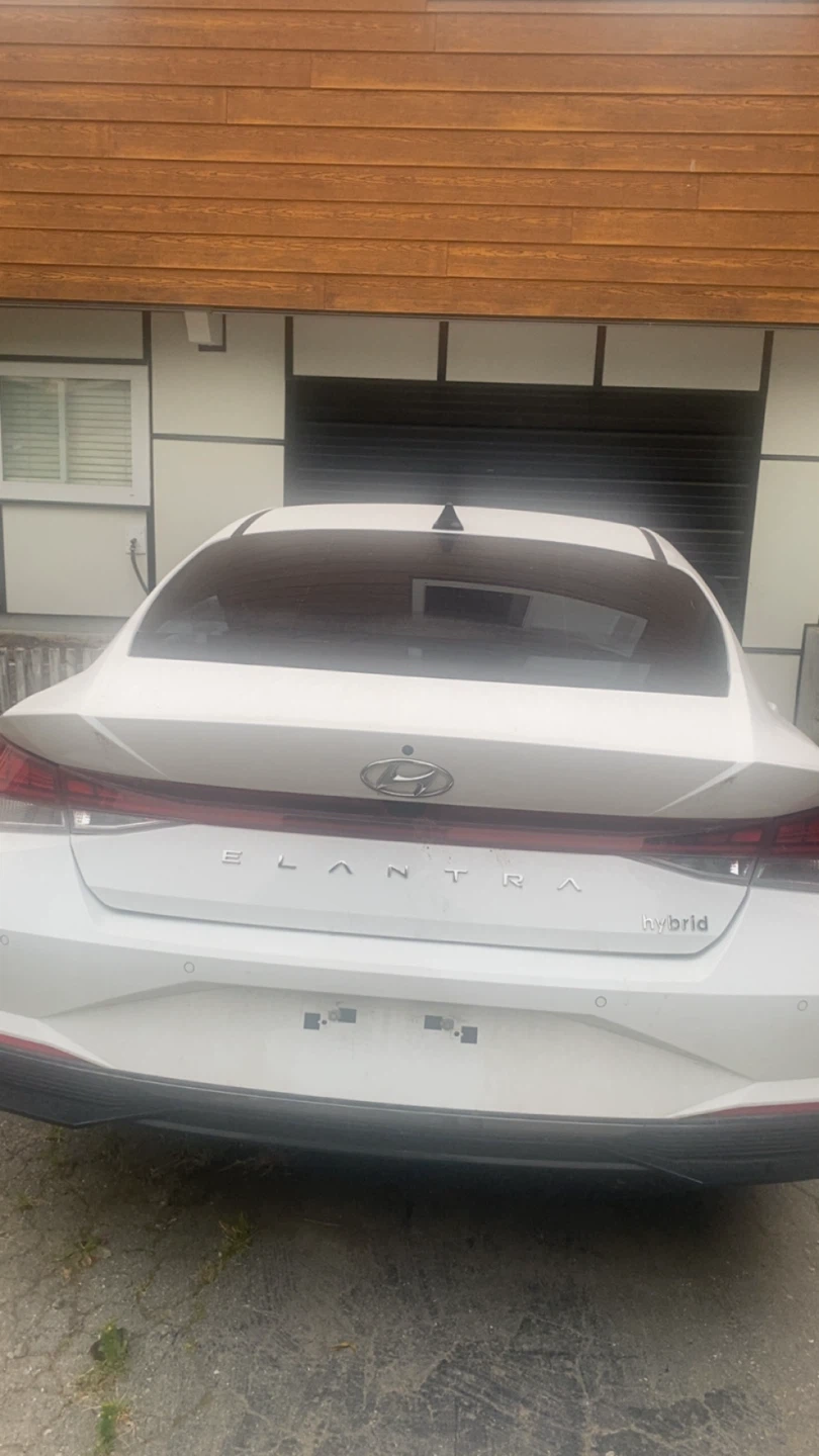 White Hyundai Elantra Hybrid 2023 Rebuilt - photo 2