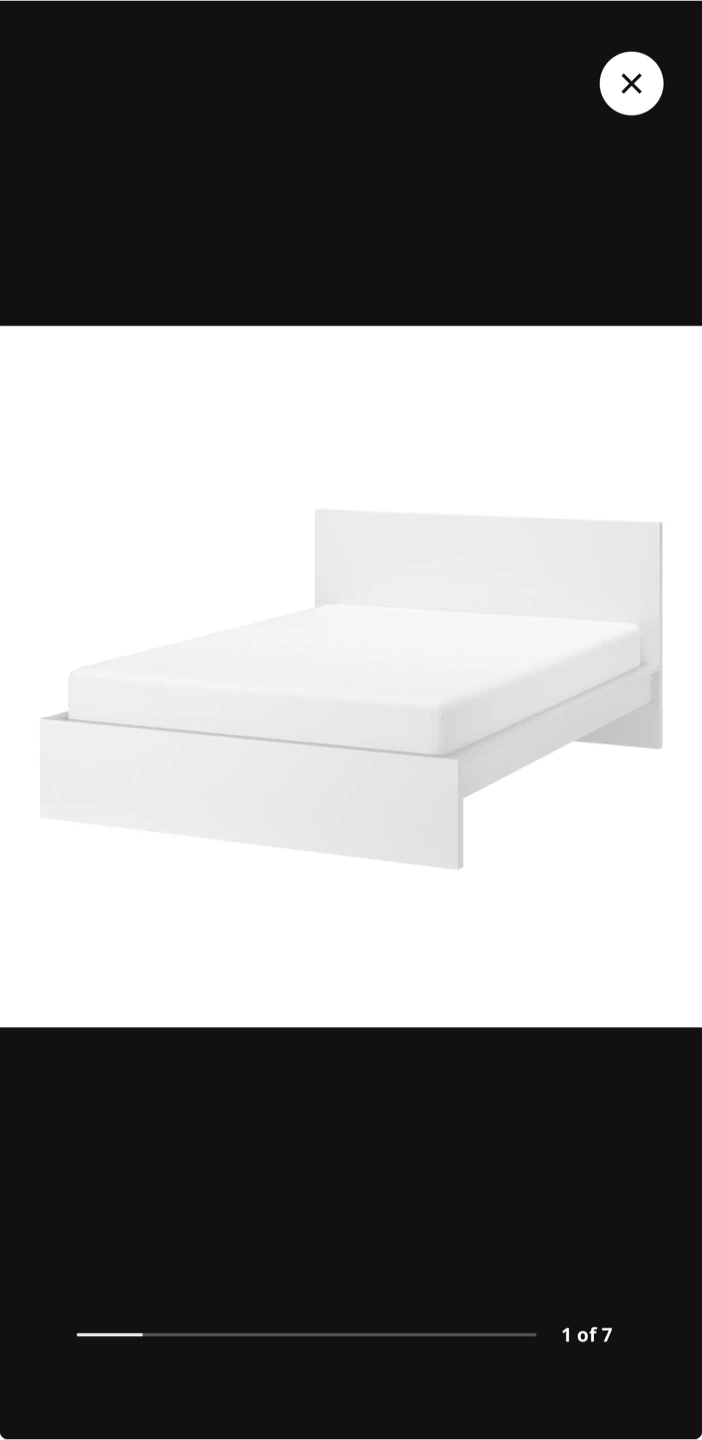IKEA MALM Queen Bed Frame (White) – Like New