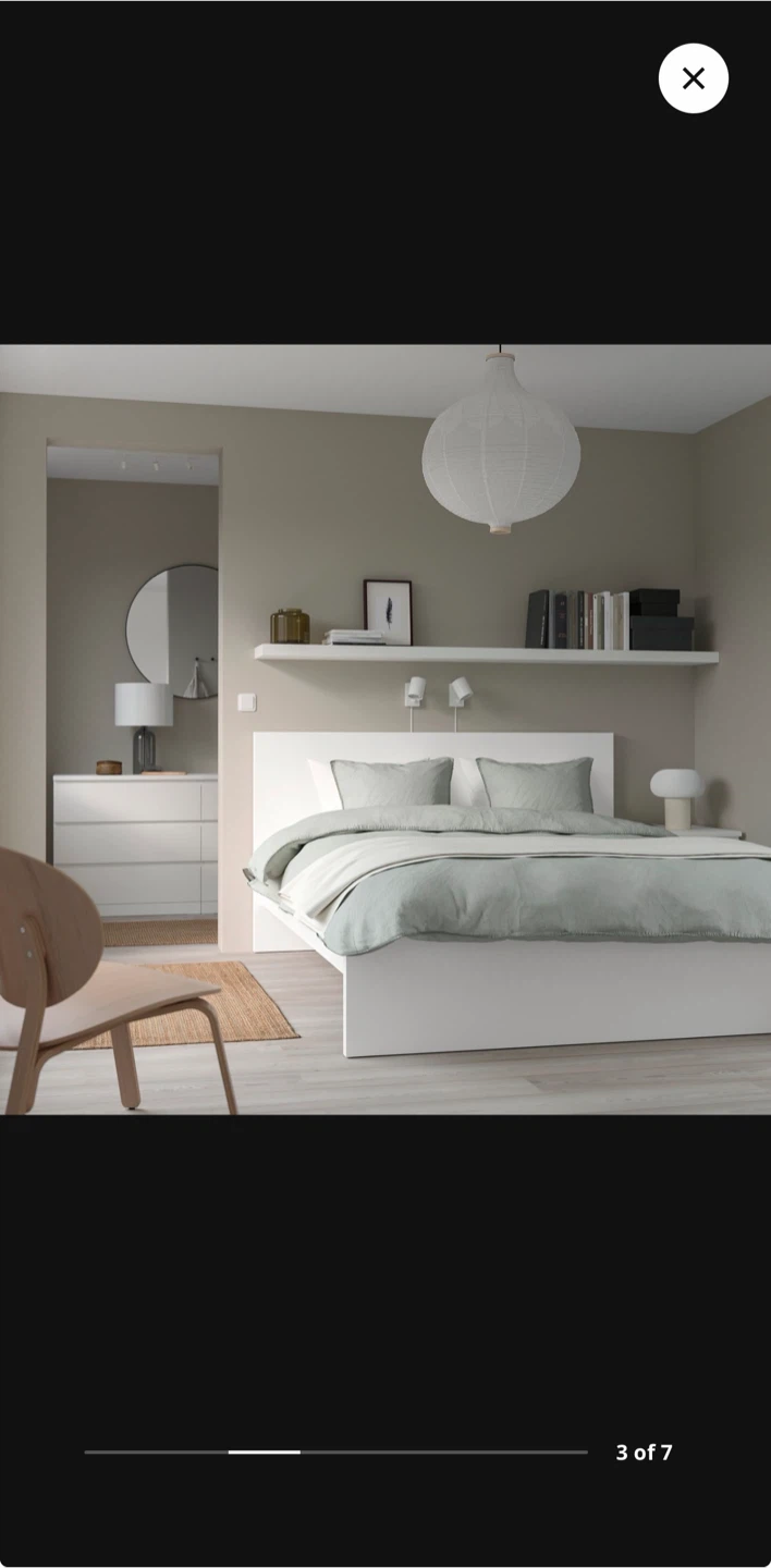 IKEA MALM Queen Bed Frame (White) – Like New - photo 4