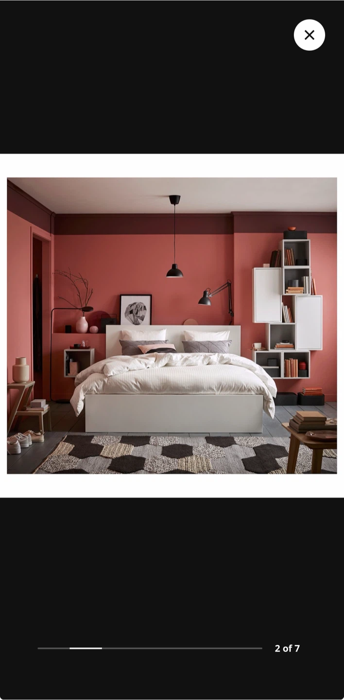 IKEA MALM Queen Bed Frame (White) – Like New - photo 3