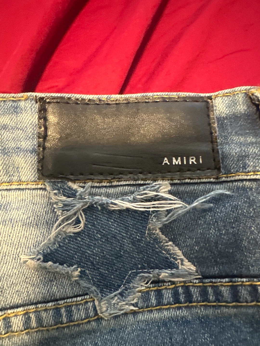 Blue Amiri Jeans with Star Patches - photo 2