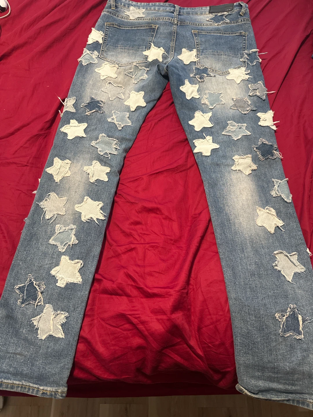 Blue Amiri Jeans with Star Patches - photo 3