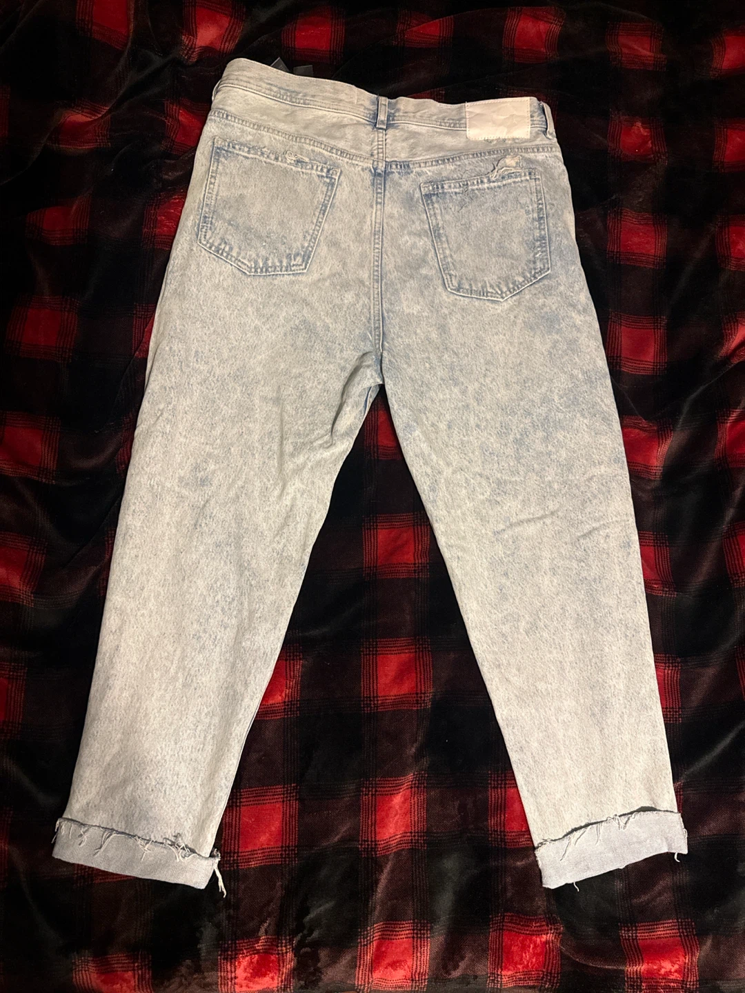 ZARA Distressed Acid Wash Jeans - photo 2