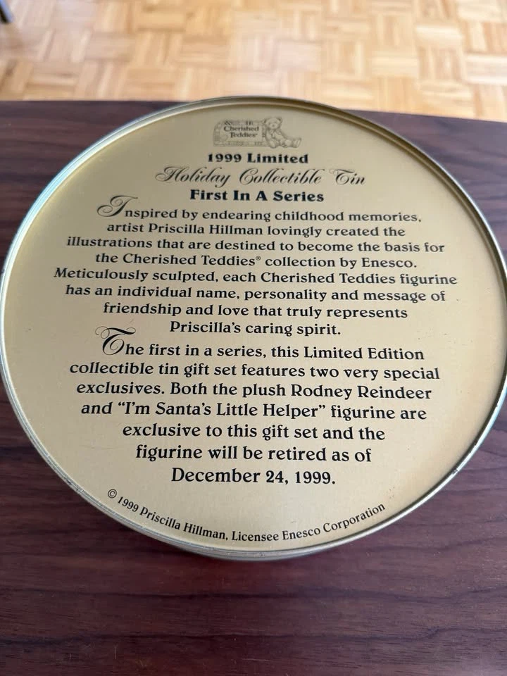 Cherished Teddies 1999 Limited Holiday Collectible Tin Gift Set - photo 5