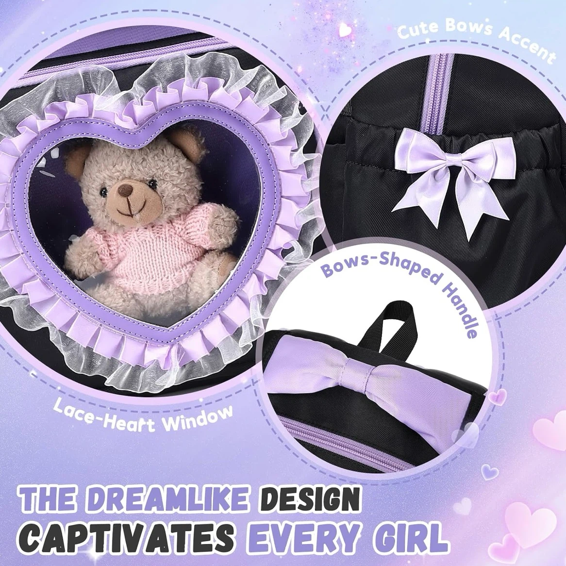 Brand New Purple & Black Backpack - photo 3