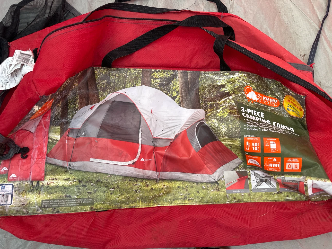 Ozark Trail 6-Person Dome Tent Combo with 2 Sleeping Bags - photo 4