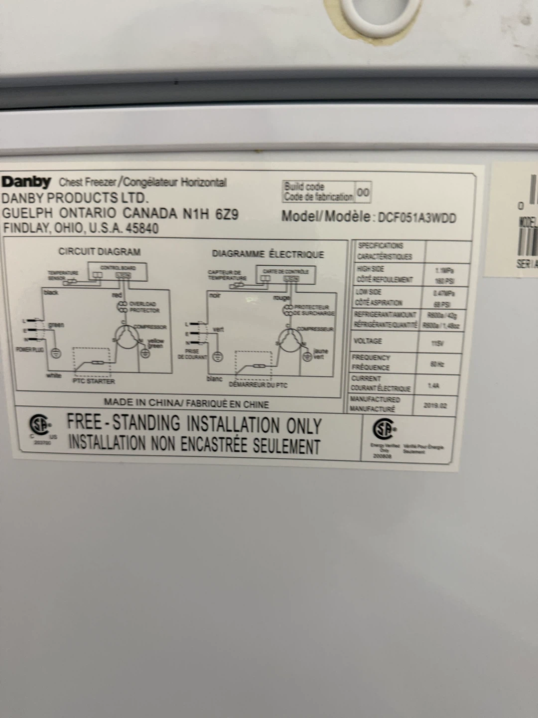 Danby Chest Freezer DCF051A3WDD - photo 3
