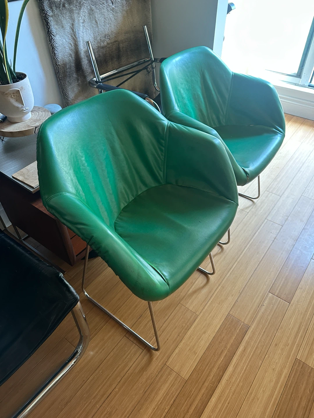 2 ROBIN DAY HILLE CHROME BUCKET CHAIRS MID CENTURY MODERN - photo 2