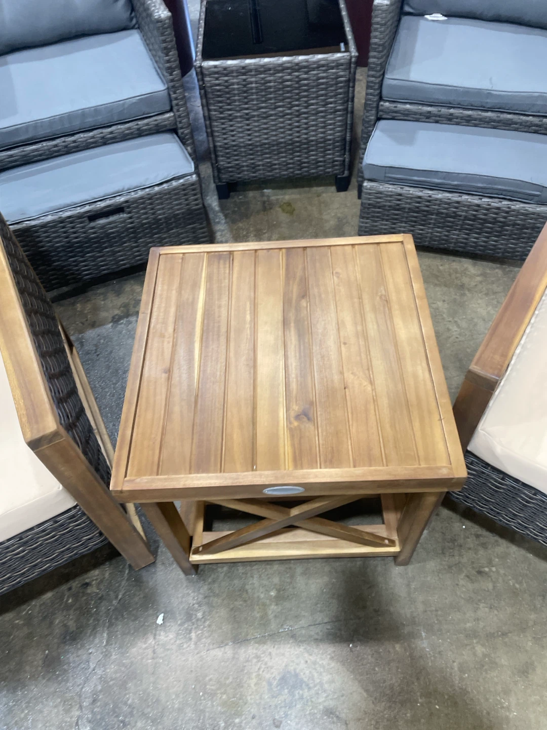 3pc Wicker Outdoor Armchair with Cushions - photo 3