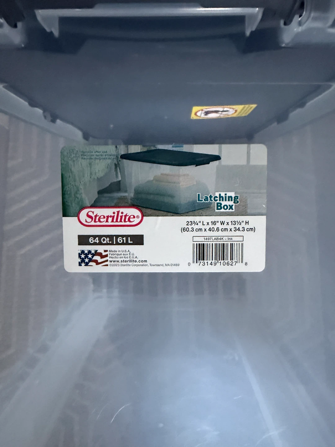 Sterilite 64 Qt Latching Storage Box - price per - photo 2