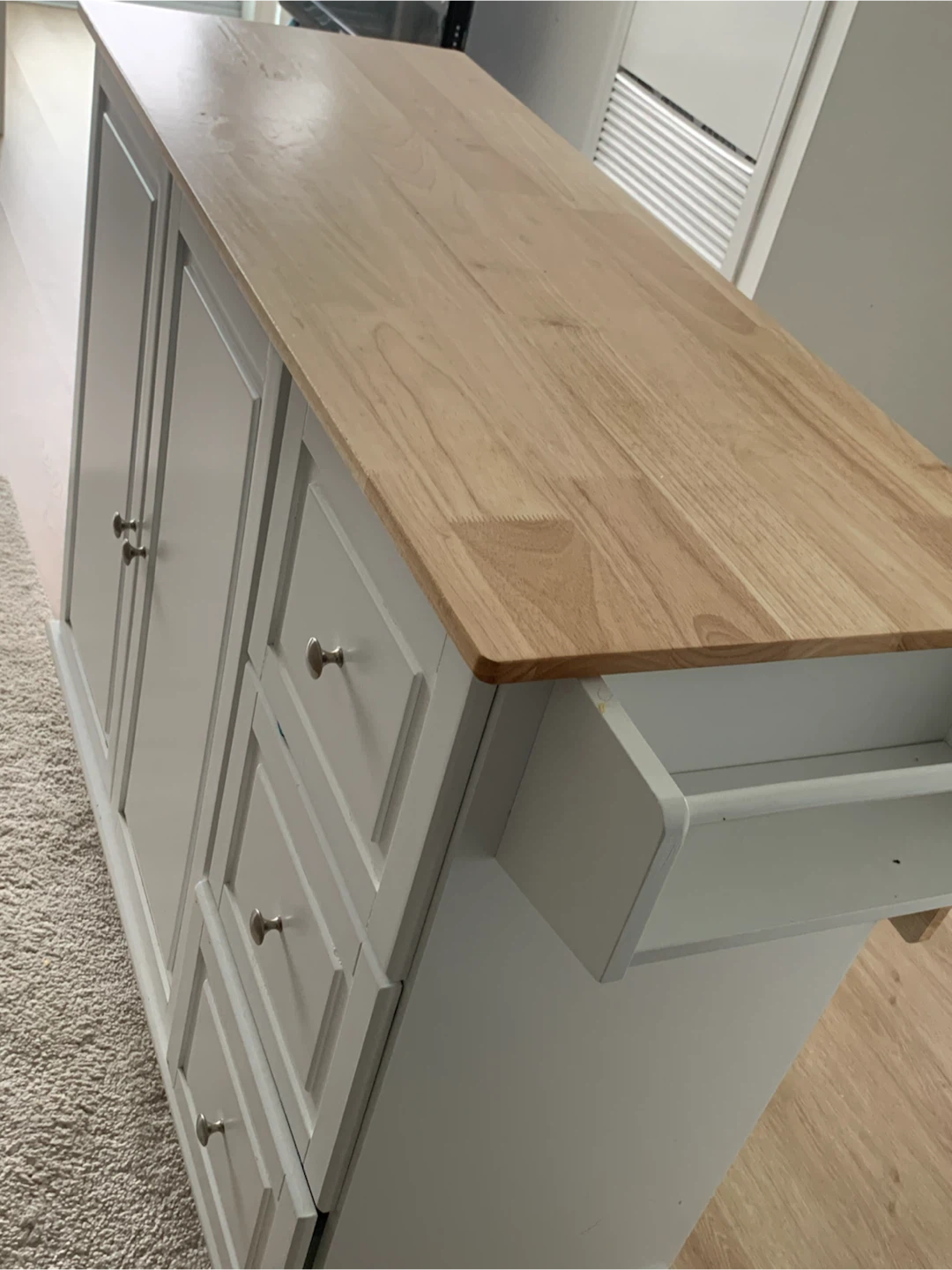 Kitchen Island with Drop Leaf