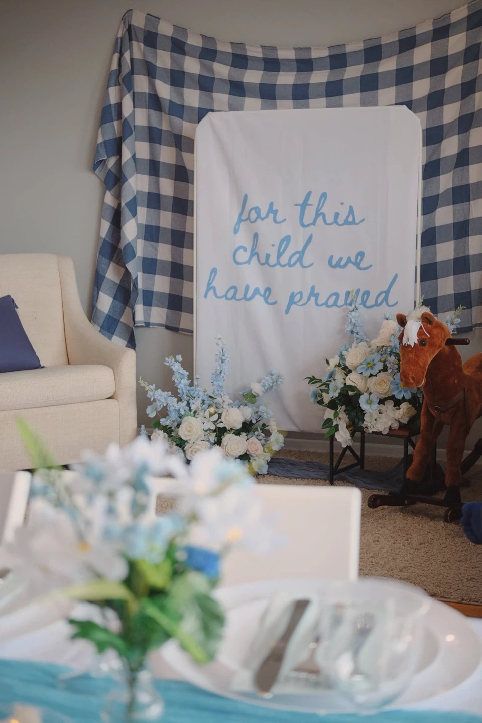 Decorative Backdrop "For this child we have prayed" - photo 2