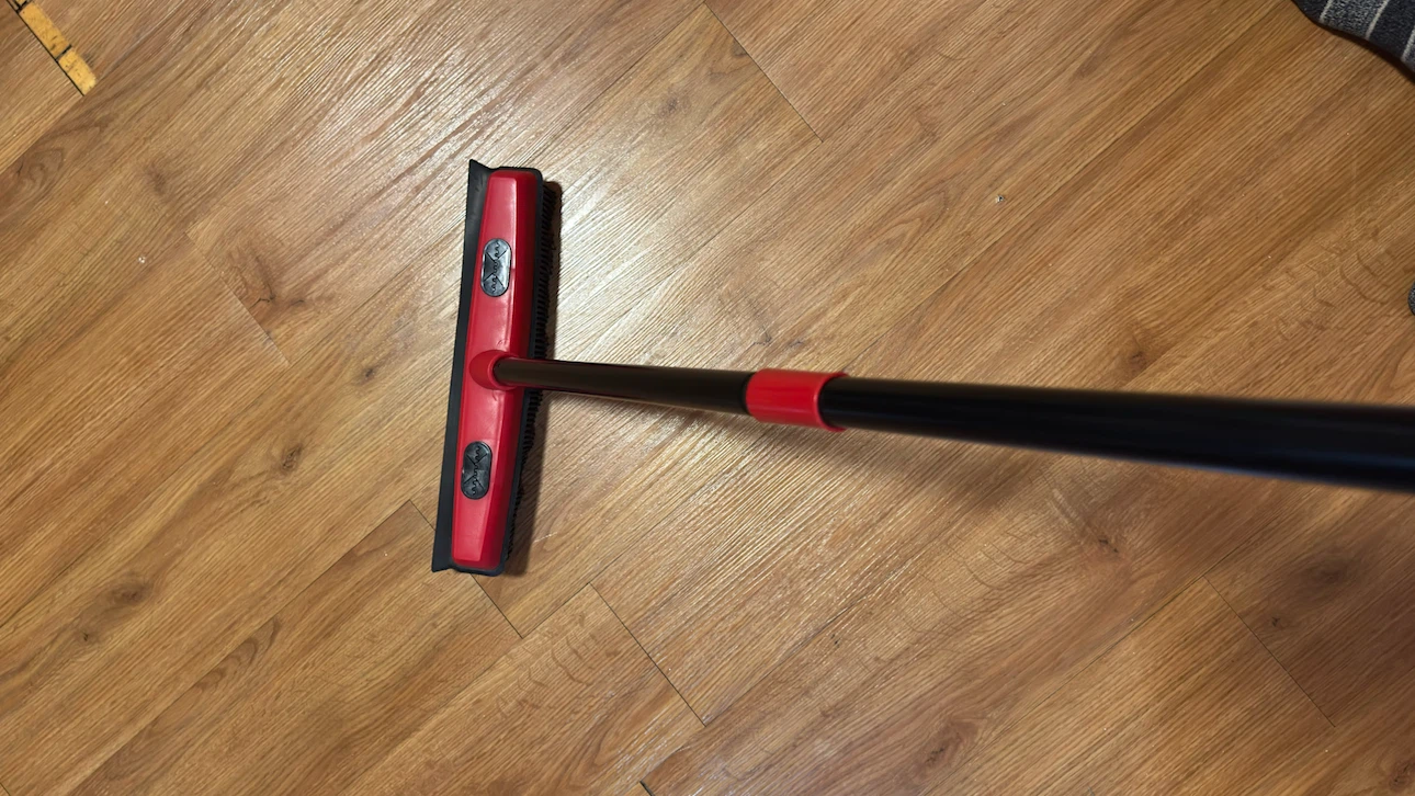 Red Rubber Broom with Squeegee - photo 3