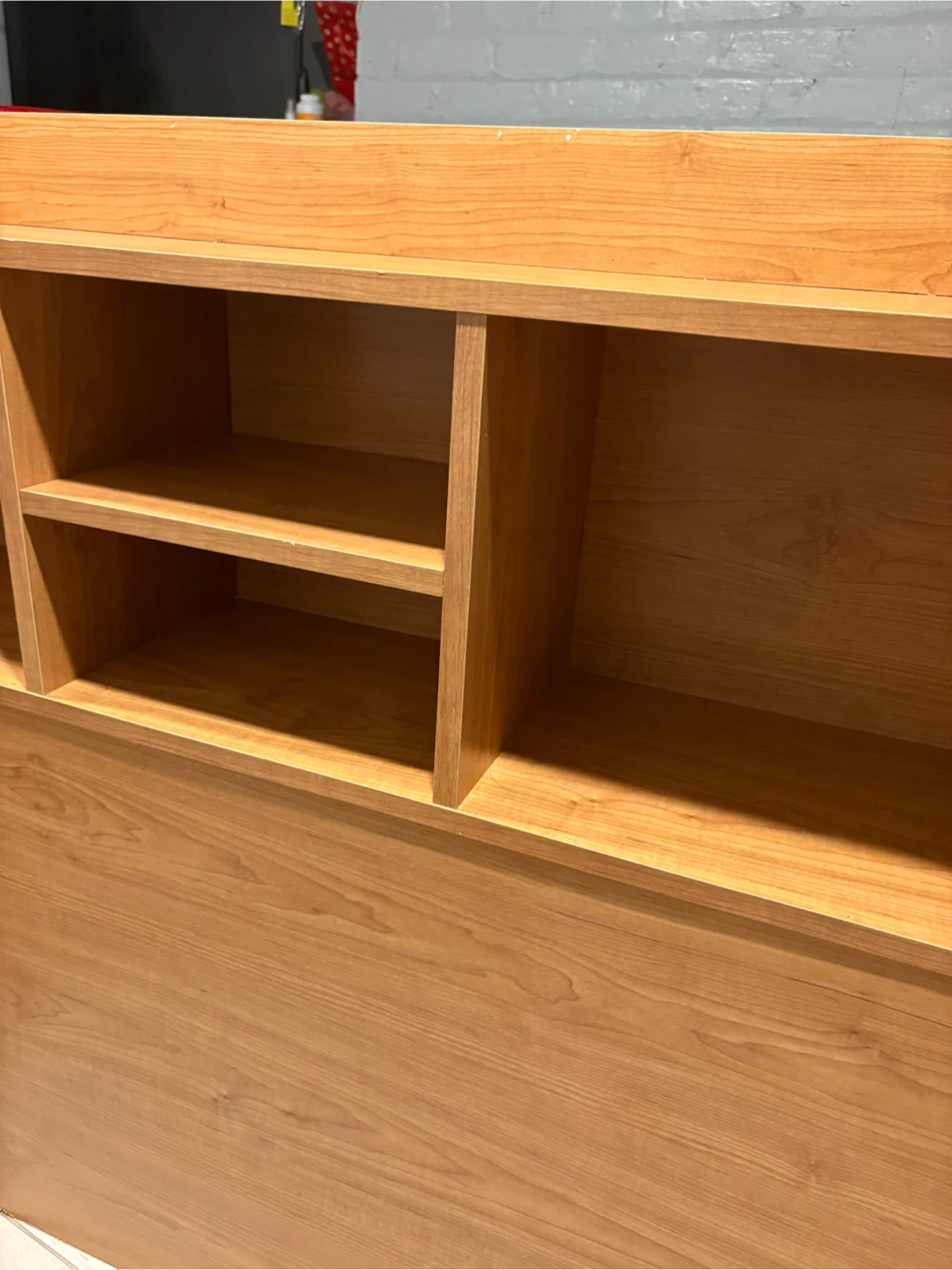 Wooden Headboard with Shelves - photo 2