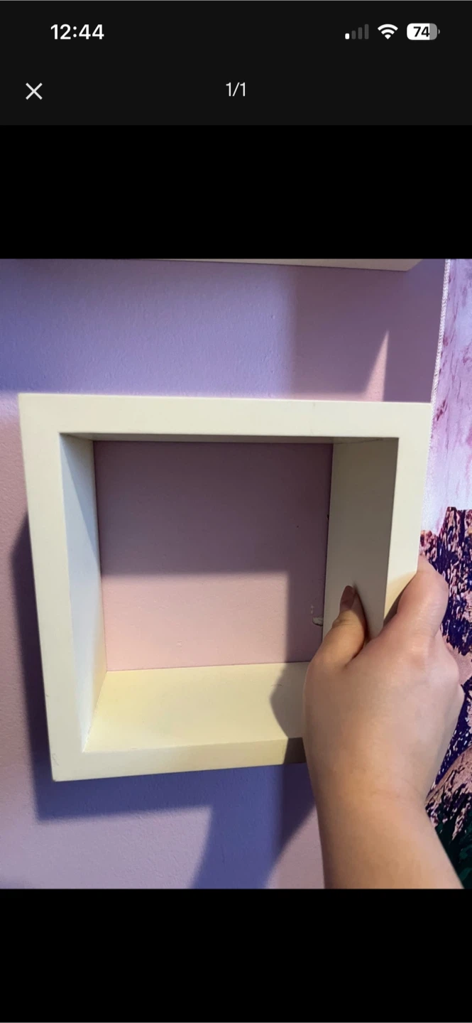 White Square Floating Shelf