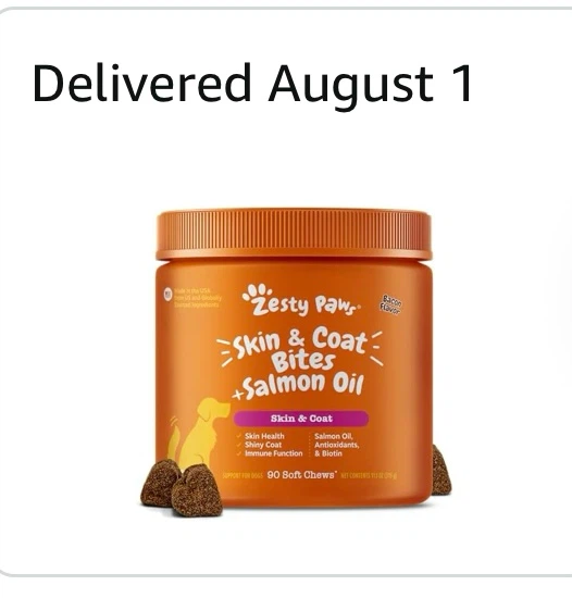 Zesty Paws Skin & Coat Bites Salmon Oil for Dogs - photo 4