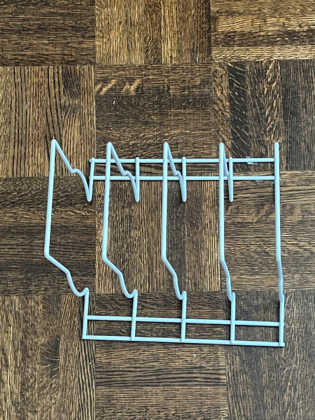 Light Blue Wire Pan Rack Organizer