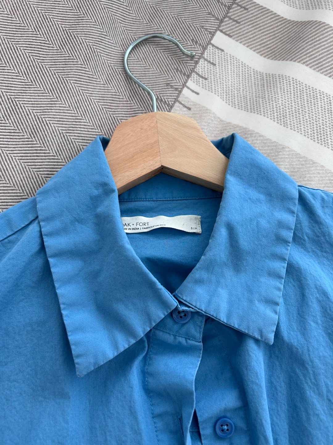Oak and Fort oversize button down shirt in blue size S - photo 2