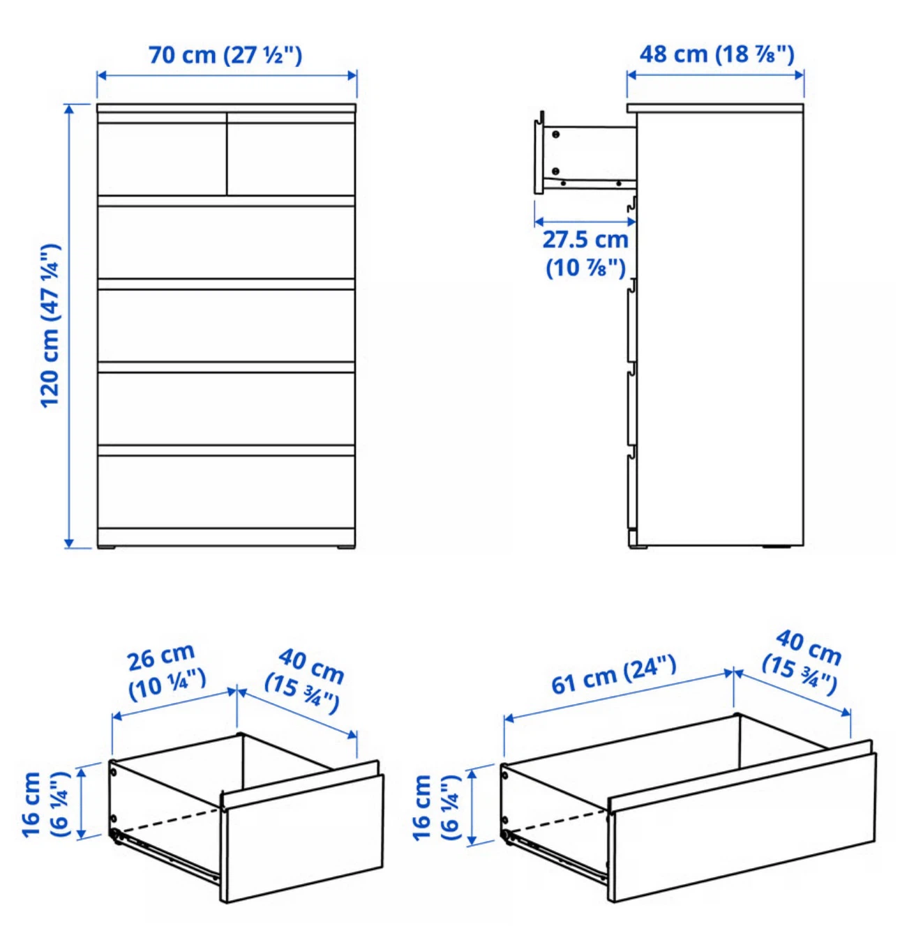 IKEA STORKLINTA 6-Drawer Dresser - photo 3