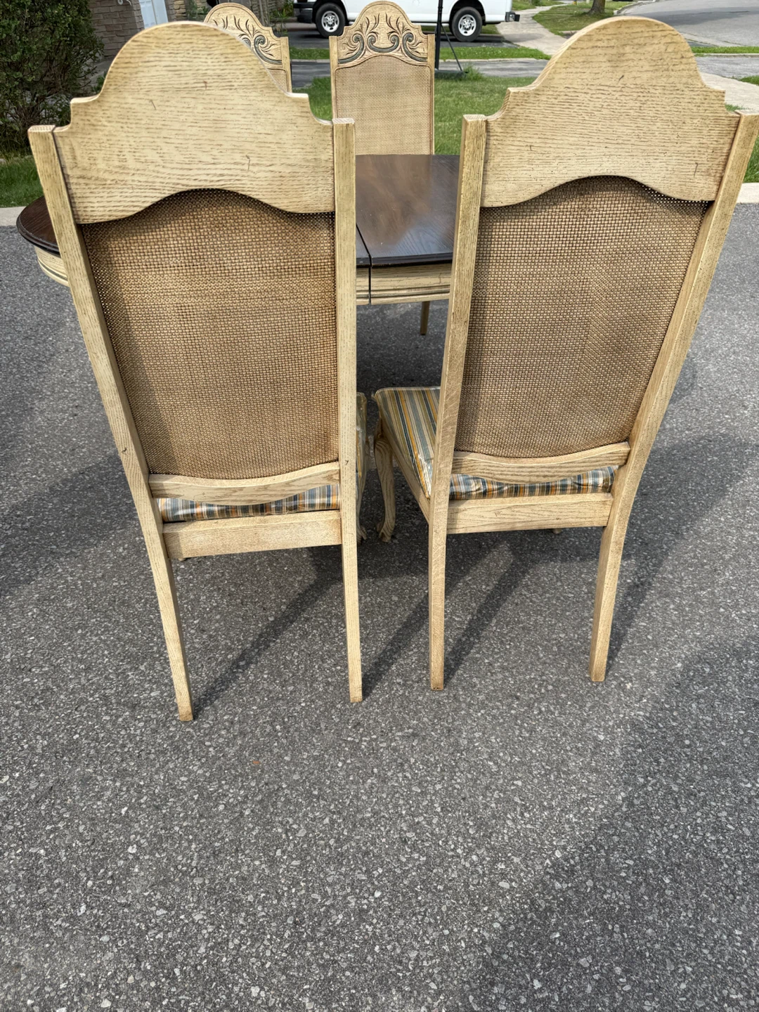 Vintage French Provincial 7-Piece Dining Set - Table, 6 Chairs - photo 3