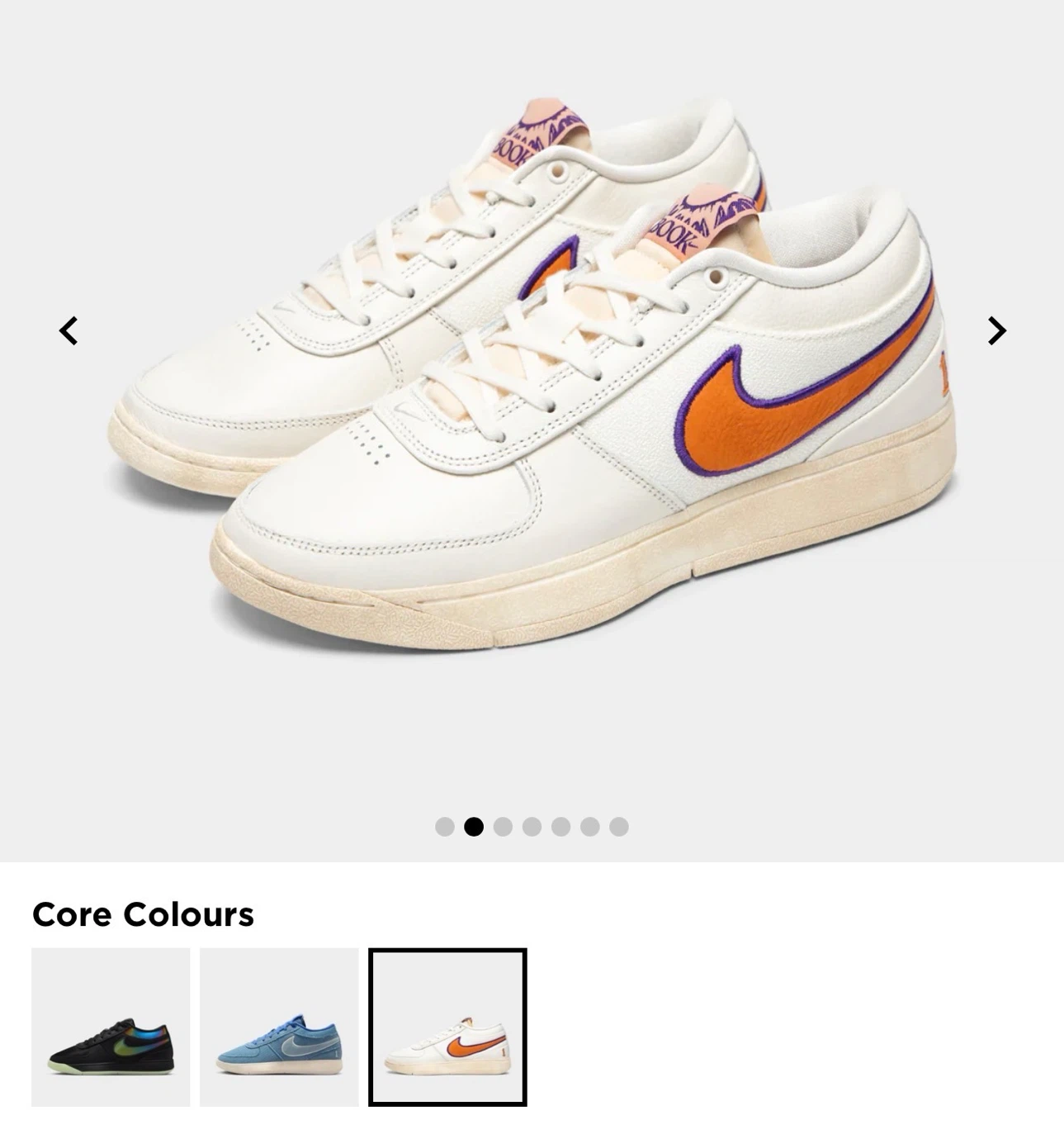 Nike Book 1 Sail / Clay Orange - Court Purple
